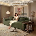thumbnail image 2 of 71" Modern Corduroy Small Loveseat, Cloud Memory Foam Compressed Couch in a Box, Boneless Space-Saving Sofa for Living Room Bedroom Apartment, No Assembly, 2 of 7