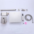 thumbnail image 2 of Topcobe 10 inches Wall Mounted Square Rainfall Pressure Balanced Complteted Shower System with Rough-in Valve for Hotel, 3 Function, 2 of 6