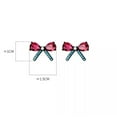 thumbnail image 2 of K-KED Shiny Solid 925 Sterling Silver Small Love Bow Crystal CZ Stud Earrings Gift, 2 of 8