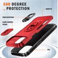 thumbnail image 7 of Casetego Phone Case for iPhone 15 Plus with Support Car Holder Sliding Window Shockproof Protective Phone Cover,Red, 7 of 7