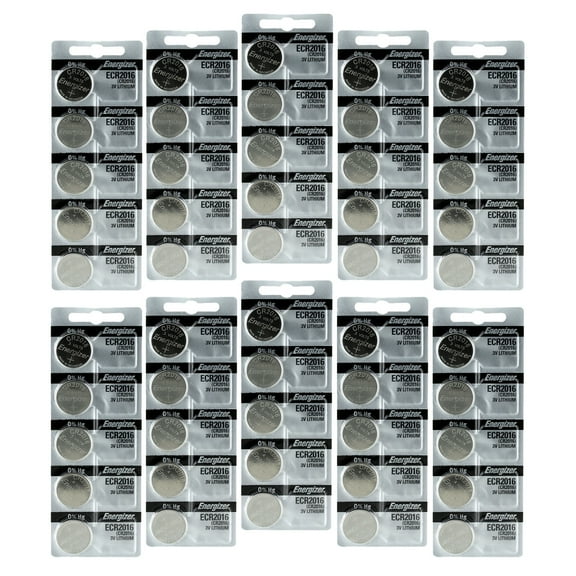 10x 5-PACK Energizer ECR2016 3V Lithium Coin Cell Battery Compatible with CR2016