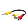 thumbnail image 1 of 3.5mm to 3RCA Sound Cable 3.5mm Male to 3RCA Female Splitter Adapter Stereo Cord for Phone Tablet Home Theaters, 1 of 4