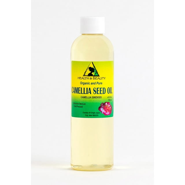 Huile de Graines de Camélia / camelia Non Raffinée Biologique, Support, Pressée à Froid, 100 % pure, 4 oz