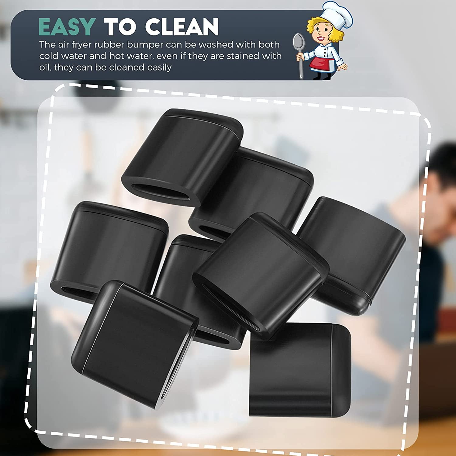 UNIVERSAL AIR FRYER Bumpers Protector Pan Protective Covers Kitchen $3.22 -  PicClick AU