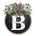 thumbnail image 2 of Clearance! Unique A Z Last Name Year Round Front Door Wreath With Bow 16, 2 of 4