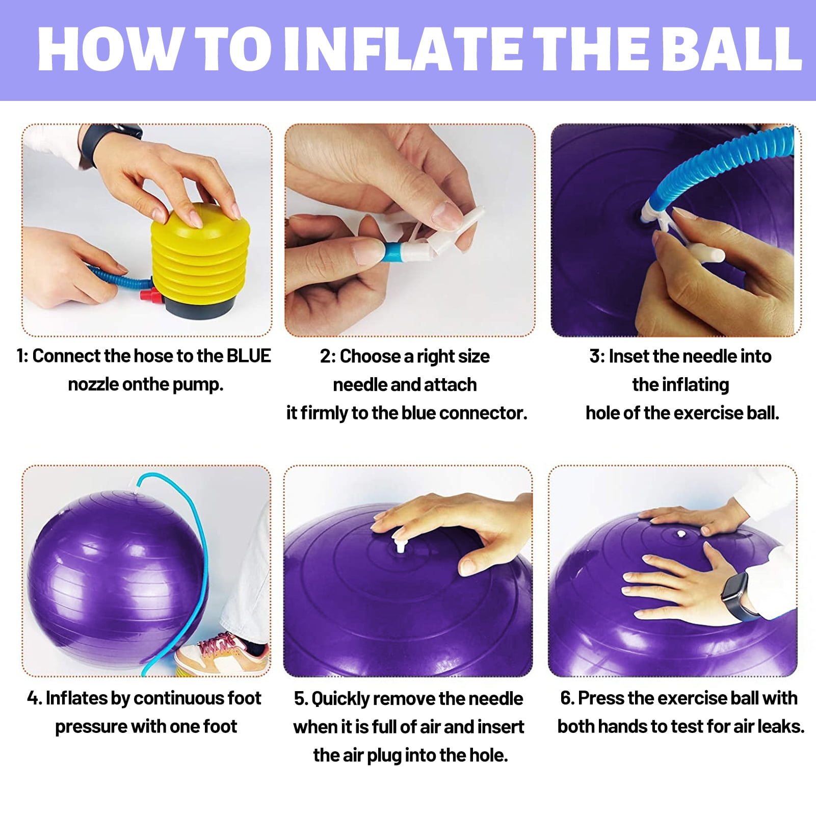 cyrico Exercise Ball Yoga Ball, 75cm Large Anti-Burst Gym Grade Birthing Ball for Pregnancy, Fitness, Balance, Pilates Workout and Physical Therapy, Extra Thick Stability Balls with Quick Pump