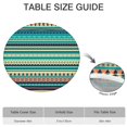 thumbnail image 6 of Round Table Cloth with Elastic Edge Boho Floral Pattern 44 Inch Fits 38-42 Tables Liquid Resistant Christmas Party, 6 of 7