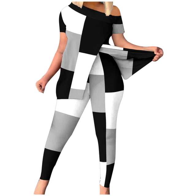 Cameland Ensemble Costume Femme Été Décontracté Deux Pièces Col Rond Haut/chemise Ensemble Manches Courtes Pantalon Impression Mode