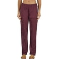 thumbnail image 4 of Stylore Two Piece Pajamas Set Soft Short-Sleeve Top Pants Loungewear Wine XL, 4 of 6
