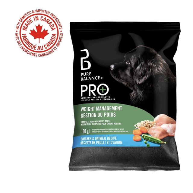 Pure Balance Pro+ Weight Management, Chicken & Oatmeal Recipe Dry Dog Food 100g
