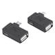 thumbnail image 5 of 2 adaptadores USB 2.0 hembra a macho Micro OTG, puerto de fuente de alimentación, ángulo de 90 grados a la izquierda y 90 grados a la derecha, 5 of 11