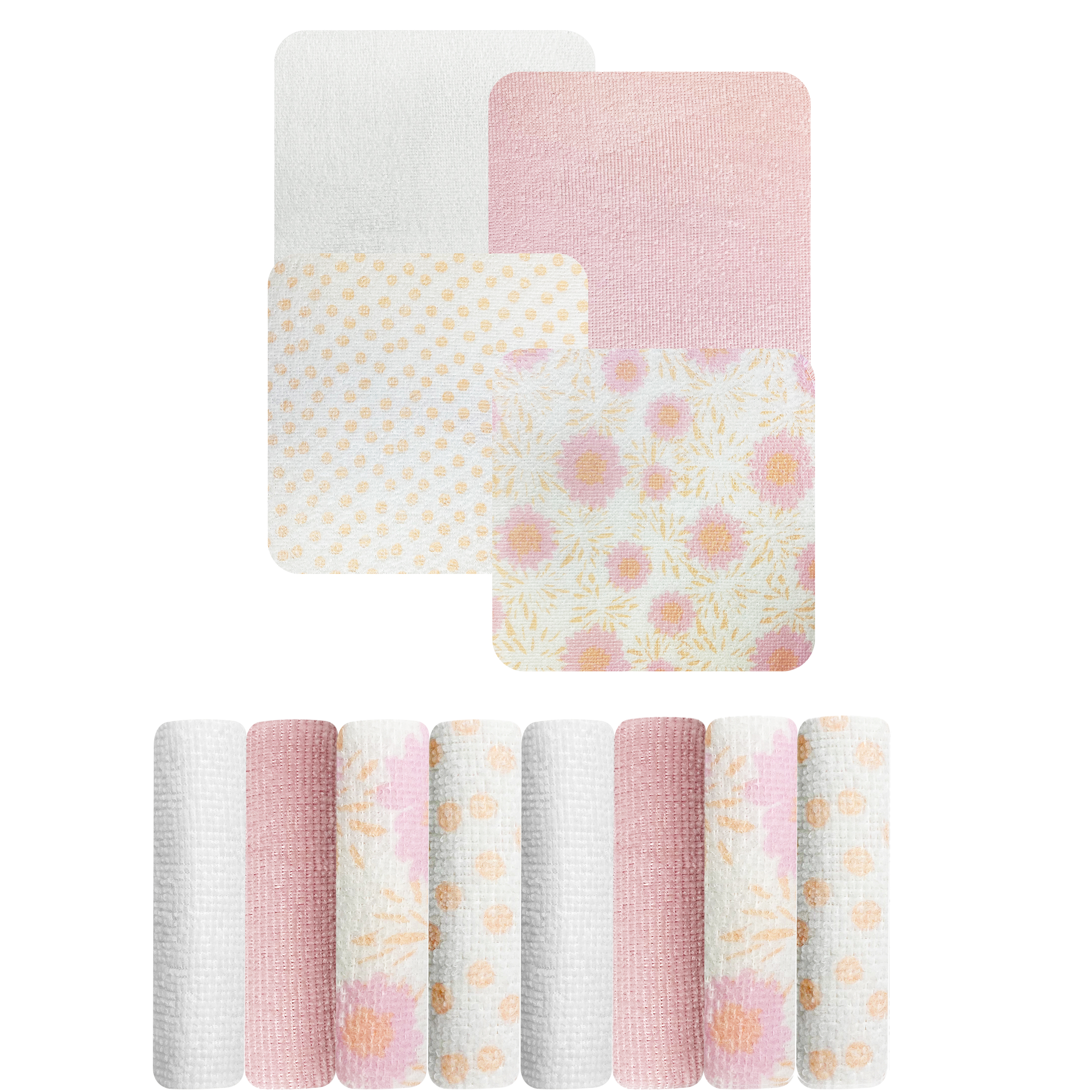 MODERN BABY Washcloths for Baby Girls 8 Pack Set Soft Reusable Wash