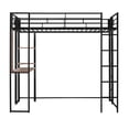 thumbnail image 4 of SYNGAR Loft Bed with Desk, Metal Twin Bed Frame No Box Spring Needed, Black, 4 of 10