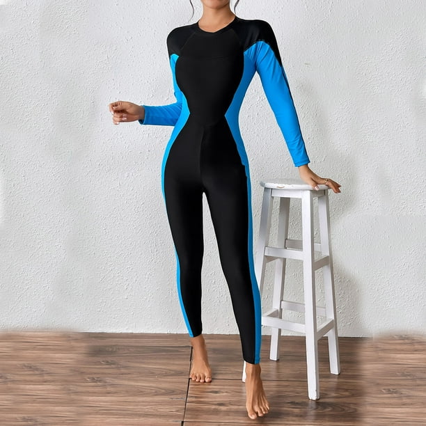 Trajes de baño de una pieza para mujer, camisas de manga larga para mujer, pantalones largos, trajes de baño, trajes de buceo, trajes de surf ajustados con cremallera, traje de baño para mujer