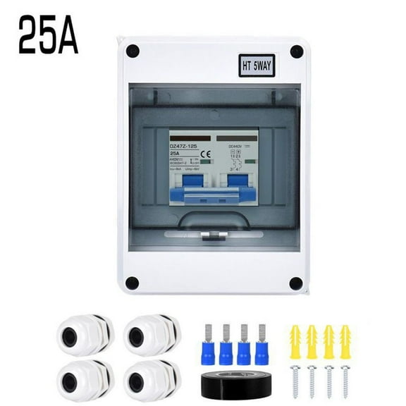 Mosiee Solar System Isolator Switch Box Dc440V Circuit Breaker Disconnect Box For Solar Panel Grid Connected System 6 125A Rated