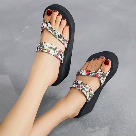 

eczipvz Platform Sandals Womenâs Open Toe Wedge Platform Espadrilles Ankle Strap Buckle Leather Cork Rubber Summer Sandals
