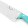 thumbnail image 2 of Martha Stewart Everyday Keswick 3 Piece Cutlery and Sheath Set in Teal, 2 of 4