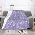 thumbnail image 2 of Purple Stripes Throw Blanket, Soft Blanket Keeps Warm All Seasons, Lightweight Warm Blanket For Sofa Bed Sofa - 50"x40", 2 of 8