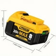 thumbnail image 2 of 8pack DCB200 20V 8Ah Lithium-lon BatteryReplacement  -Compact XRDesign,Compatible with DCB205DCB200DCB203 DCB206 20-VoltCordless Power Tools,Long-LastingReliable and Durable Construction he, 2 of 9
