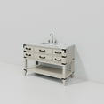 thumbnail image 5 of Norwalk 48 in W x 22 in D White Oak Single Bath Vanity, Carrara Marble Top, and Faucet Set, 5 of 8