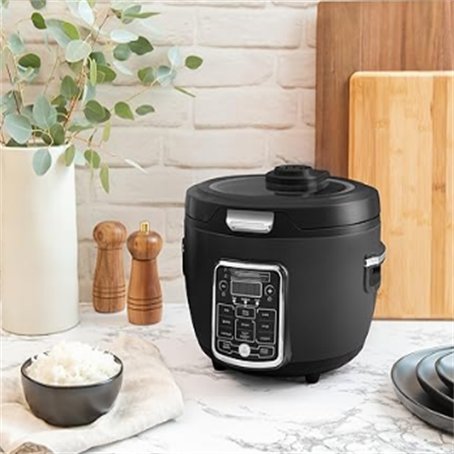 Professional Touch Glass Lid, Food Steamer, Slow Cooker, Multicooker with 11 Preset Functions, Steam Tray, Measuring Cup, Rice Spatula, 20 Cooked