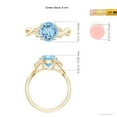 thumbnail image 5 of Angara Natural 1.6 Ct. Aquamarine Solitaire Ring in 14K Yellow Gold for Women (Ring Size: 4), 5 of 9