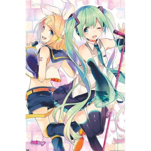 Hatsune Miku - Duo Wall Poster, 22.375" x 34"