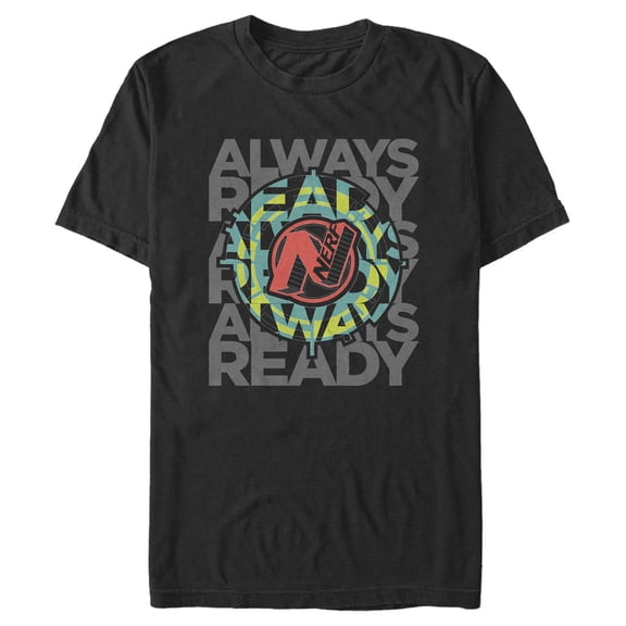 Men's Nerf Always Ready  Graphic Tee Black Medium