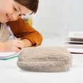 thumbnail image 5 of Estuche Papelería Almacenamiento Felpa Pluma Estudiante Escuela Cosmético Organizador Blanco, 5 of 5