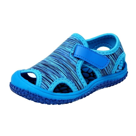 

nsendm Toddlers Boys Shoes Child Kids Boys Sandals Baby Summer Beach Girls Outdoor Shoes Non-slip Baby 6w Toddler Boy Shoes Blue 5.5 Years