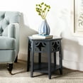 thumbnail image 2 of SAFAVIEH Connor Geometric Hexagon End Table w/ Shelf, Charcoal Grey, 2 of 8