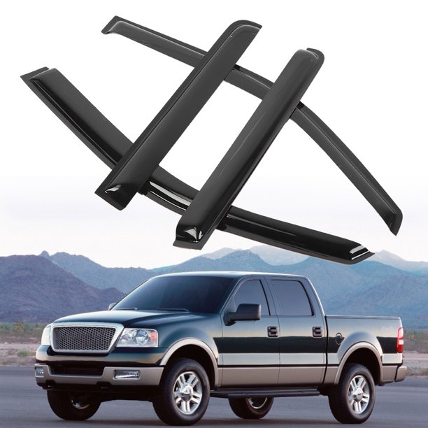 Mgaxyff 4Pcs Car Window Visors Vent Rain Guard Fit for Ford F150
