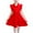 Red-09, variant on Ugoldhm Girls' Chiffon Tunic Dresses Button-Down Short Sleeve Solid Color Party-Ready Casual A-line Dress Sizes 8-16