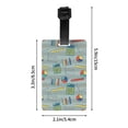 thumbnail image 4 of Luggage Tags for Suitcases, Math Print ruler calculator Leather Bag Luggage Tags ID Label Tags Privacy Protection Travel Bag Labels, 4 of 6