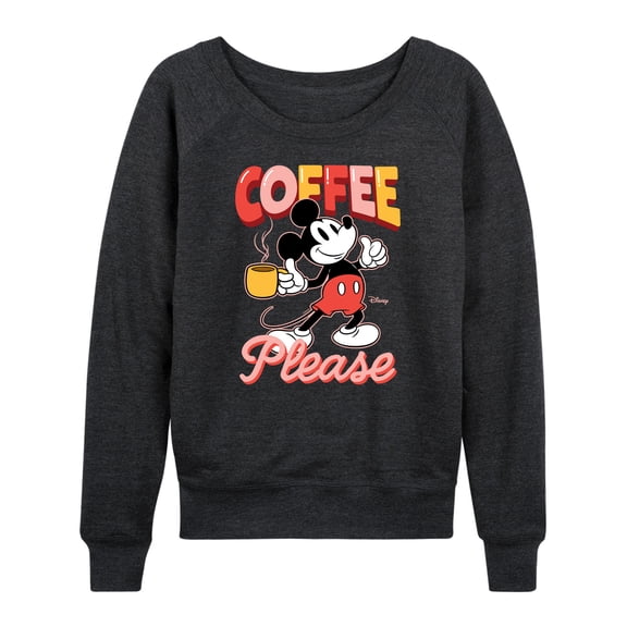 Disney - Coffee Please - Women's French Terry Long Sleeve Pullover