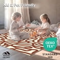 thumbnail image 4 of ODIKA 8'x10' Machine Washable Non-Slip Area Rug, Spotted Zebra Geometric High Traffic Rug, Brown, 290203, 4 of 5