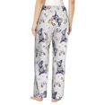 thumbnail image 3 of Naloa Rabbit And Butterfly Print Women’s Ultra-Soft Comfy Pajama Lounge Pants with Pockets & Drawstring, 3 of 8