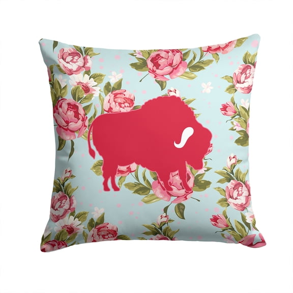 Buffalo Shabby Chic Blue Roses BB1127 Fabric Decorative Pillow