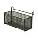 thumbnail image 1 of Cesta de almacenamiento de metal colgante para mesita de noche, práctico organizador que ahorra espacio. Negro, 1 of 4