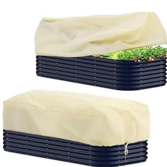2Pcs Winter Outdoor Planter Box Cover,Rectangular Plant Covers Freeze Protection,Reusable Flower Pot Warm Blankets,Cold Weather Tree Frost Cloths,for Garden Courtyards (19×15×17 Inch)