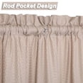 thumbnail image 2 of Haperlare Cafe Curtains 45 inch Length Solid Kitchen Tier Curtains Light Filtering Curtain for Windows Bathroom, Taupe, 2 Panels, 2 of 6