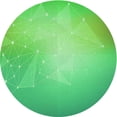 thumbnail image 1 of Ahgly Company Machine Washable Indoor Round Transitional Neon Green Area Rugs, 3' Round, 1 of 7