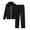 A1_Black, variant on VISALY Women Two Piece Sweat Set Tracksuit Collared Zip Up Sweat Jacket with Pockets Drawstring Straight Leg Sweatpants Matching Soft Athletic Outfits Workout Travel Airport Lounge Sets Black L