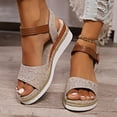 thumbnail image 2 of Willtoo Wedges for Women Summer Dressy Slip On Orthopedic Sandals with Arch Support Open Toe Ankle Strap Beach Boho Sandals, 2 of 6