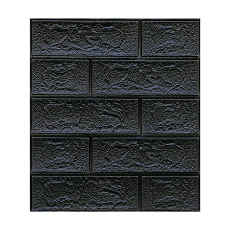 

NIUREDLTD Home Decoration New PE Foam 3D DIY Wall Decor Embossed Brick Stone Color Tile Splicing