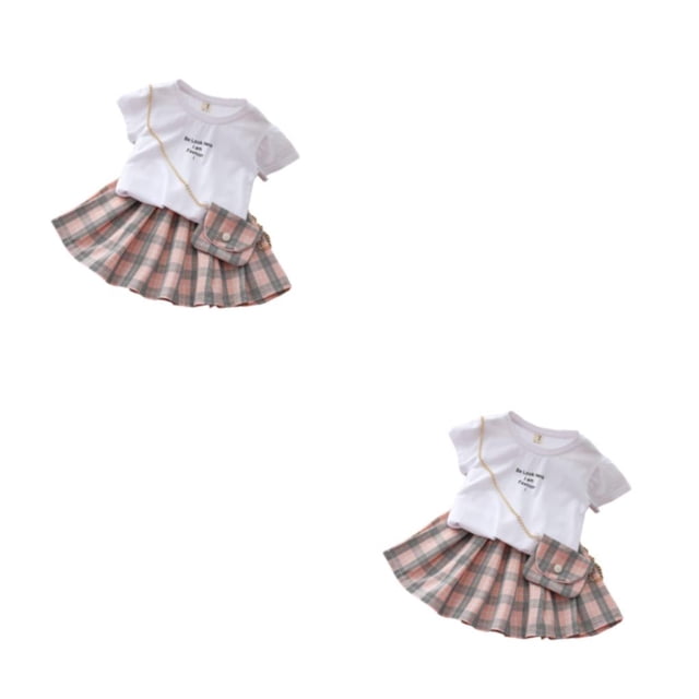 Minnieouse Camiseta de estilo informal de verano para niña, conjunto de con cintura elástica, evento de senderismo, Tops de cuello para niños, Type2 NO2