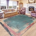 thumbnail image 5 of Distressed Faded Rug 8x10, Vintage Border Area Rug Washable, Modern Abstract Rugs for Living Room, Bedroom, Distressed Faded Pattern Carpet Home Decor, Non Slip Dhdfdh38, 5 of 5