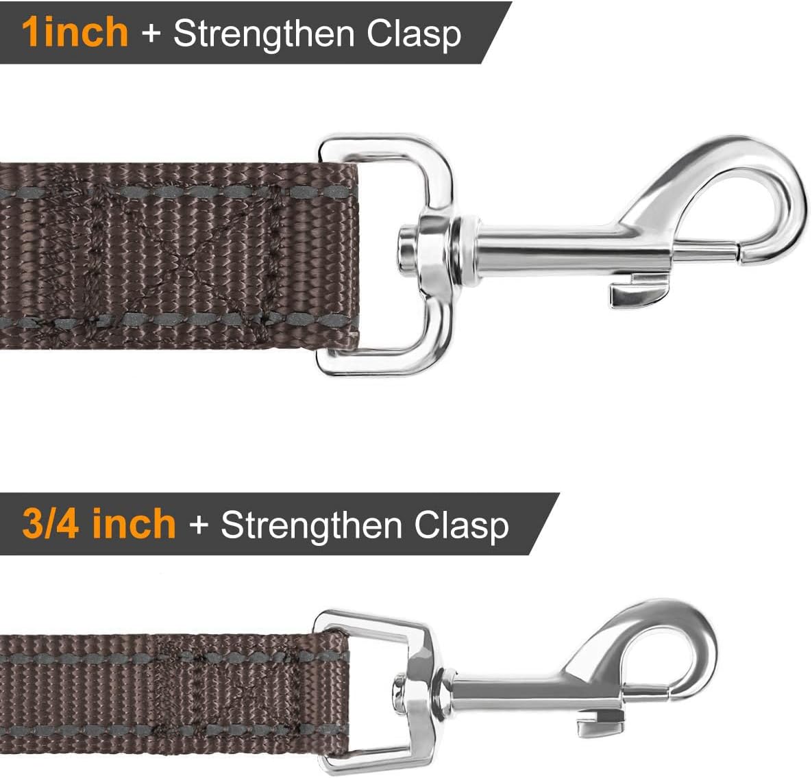 Solennerer Dog Leash Heavy Duty Pet Leash 2 Traffic Padded Handles Reflective Leash for Medium to Large Dogs