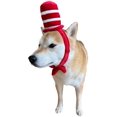 thumbnail image 3 of Disfraz de perro ComfyCamper, sombrero de copa rojo y blanco, pajarita M, 3 of 3