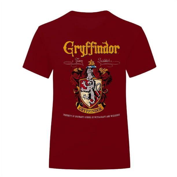 Harry Potter - Camiseta de Gryffindor para Adultos Unisex (Granate)